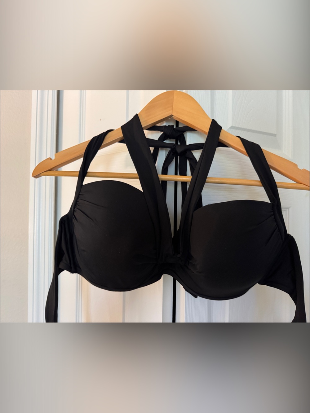 Victoria's Secret Black Push-Up Halter Bikini Top